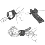 Attaches-câbles Velcro avec passant