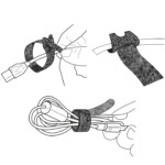 Attaches-câbles Velcro avec passant